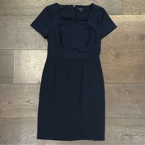 Ann Taylor Navy Sheath Dress Size 4
